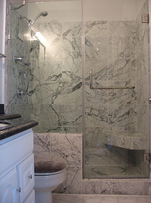 Marble Shower With Bench