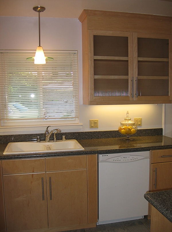 granite and cabinets